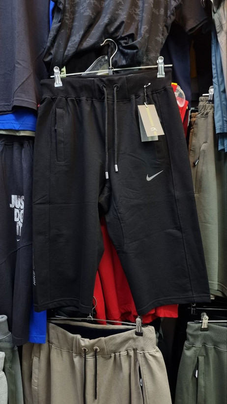 شلوارک بلند پایین زانو پارچه نخ پنبه گلکسی طرح NIKE