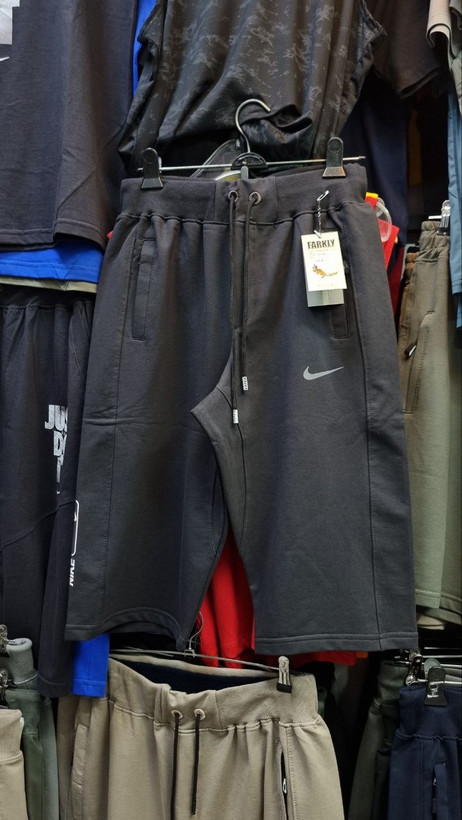 شلوارک بلند پایین زانو پارچه نخ پنبه گلکسی طرح NIKE