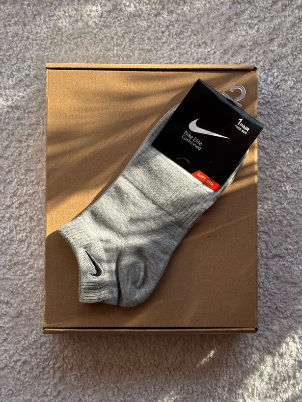 جوراب اسپرت نخ پنبه مچی مردانه گلدوزی Nike