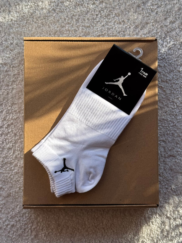جوراب اسپرت نخ پنبه مچی مردانه گلدوزی Jordan
